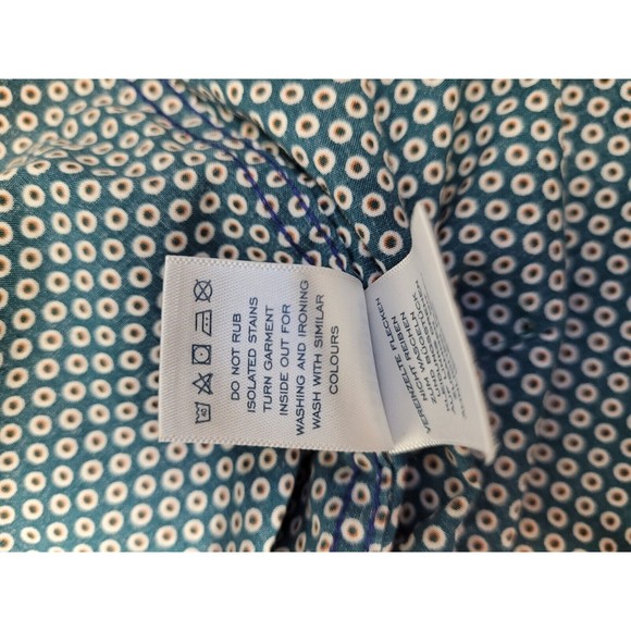 Charles Tyrwhitt Mens XLarge Weekend Extra Slim Button Up Green Eye Dot - Picture 7 of 10